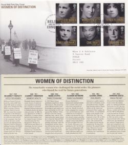 2008-10-14 Women of Distinction Stamps Aldeburgh FDC (92325)