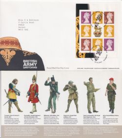 2007-09-20 Army Uniforms Bklt Stamps Boot FDC (92335)