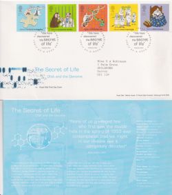 2003-02-25 Secret of Life DNA Stamps Cambridge FDC (92352)