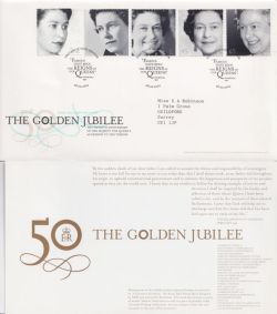 2002-02-06 Golden Jubilee Stamps Windsor FDC (92377)