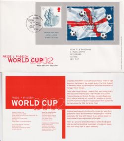 2002-05-21 World Cup Football Stamps M/S Wembley FDC (92381)