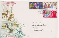 1969-11-26 Christmas Stamps Farnborough cds FDC (92534)