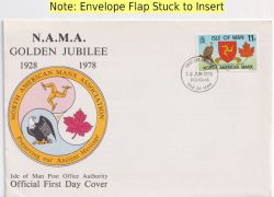1978-06-10 IOM NAMA Golden Jubilee FDC (92552)