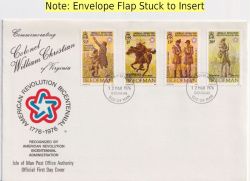 1976-03-12 IOM American Revolution Stamps FDC (92557)