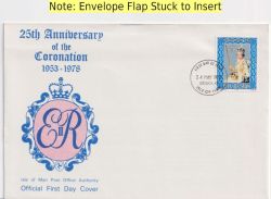 1978-05-24 IOM QEII Coronation Stamp FDC (92559)