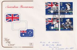 1988-06-21 Australian Bicentenary Stamps Portsmouth FDC (92574)