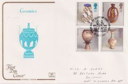 1987-10-13 Studio Pottery Stamps St Ives FDC (92578)