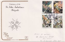1987-06-16 St John Ambulance Stamps London EC1 FDC (92580)