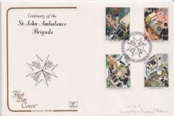 1987-06-16 St John Ambulance Stamps London EC1 FDC (92598)