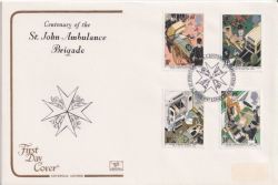 1987-06-16 St John Ambulance Stamps London EC1 FDC (92599)