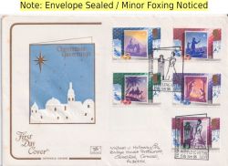 1988-11-15 Christmas Stamps Postling Hythe FDC (92611)