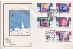 1988-11-15 Christmas Stamps Bath FDC (92612)