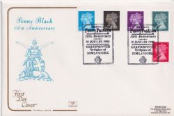 1990-01-10 Penny Black Anniversary Kidderminster FDC (92626)