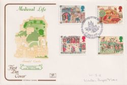 1986-06-17 Medieval Life Stamps Exeter FDC (92700)