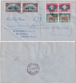 1939-07-17 South Africa Huguenot Commemoration Pairs FDC (92716)