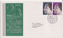 1972-11-20 Silver Wedding Stamps Bureau FDC (92738)