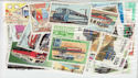 Worldwide x50 Train Stamps in packet (J19)