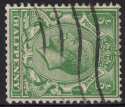 1924-26 King George V SG418 Â½d green sideways used (m111)