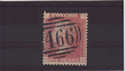 1858-79 SG43/4 1 d red pl 96 ME used (QV413)