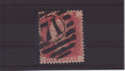 1858-79 SG43/4 1 d red pl 104 CC used (QV440)