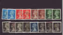 GB Definitive Machin Used Booklet Stamps x16 (S1260)