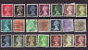 GB Definitive Machin Used Stamps x21 (S2073)