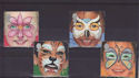 2001-01-16 SG2178/81 Face Paintings Used Set (S2862)