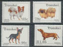 1993 Transkei SG297/300 Dogs MNH (S655)